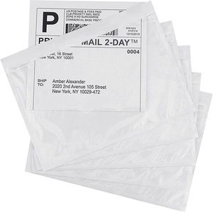 50pk - 7.5" x 5.5" Clear Plastic Adhesive Packing Mailing Shipping labels